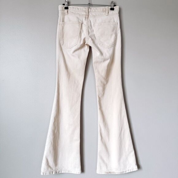 Current/Elliott Slim 1970's Low Rise Bell Tan Jean Size 0/25 - Picture 4 of 7